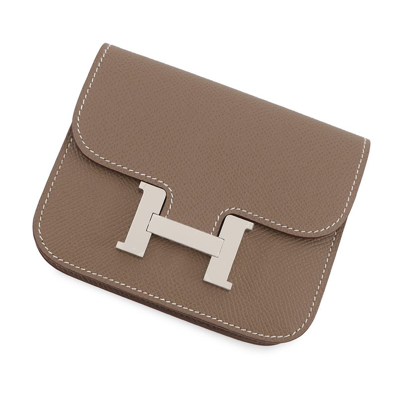 エルメス 財布 コンスタンス スリム エトゥープ/シルバー金具 エプソン K刻印 HERMES 財布