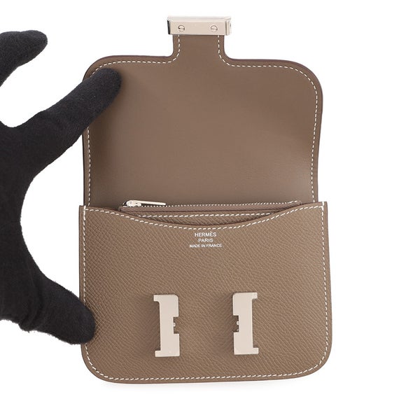 エルメス 財布 コンスタンス スリム エトゥープ/シルバー金具 エプソン K刻印 HERMES 財布