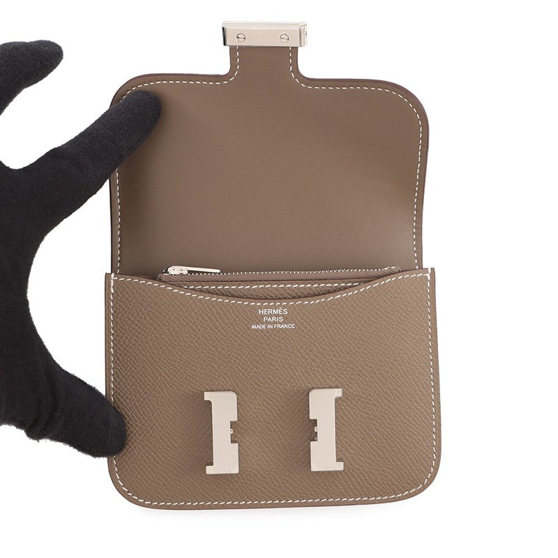 エルメス 財布 コンスタンス スリム エトゥープ/シルバー金具 エプソン K刻印 HERMES 財布