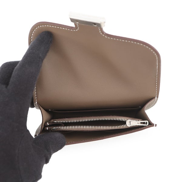 エルメス 財布 コンスタンス スリム エトゥープ/シルバー金具 エプソン K刻印 HERMES 財布