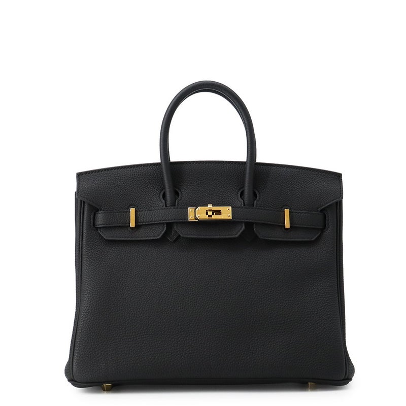 エルメス バーキン25 ブラック/ゴールド金具 トゴ U刻印 HERMES Birkin ハンドバッグ 黒