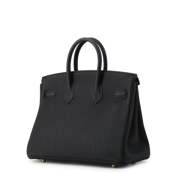 エルメス バーキン25 ブラック/ゴールド金具 トゴ U刻印 HERMES Birkin ハンドバッグ 黒