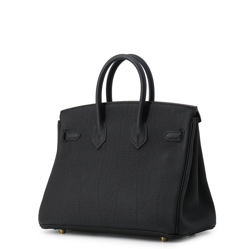 エルメス バーキン25 ブラック/ゴールド金具 トゴ U刻印 HERMES Birkin ハンドバッグ 黒