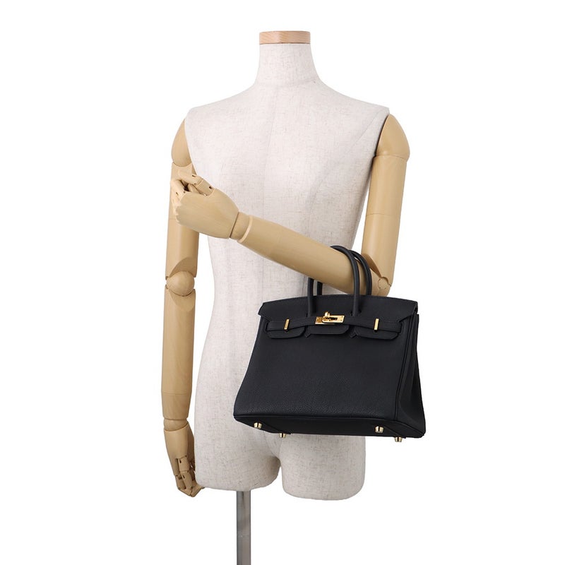 エルメス バーキン25 ブラック/ゴールド金具 トゴ U刻印 HERMES Birkin ハンドバッグ 黒