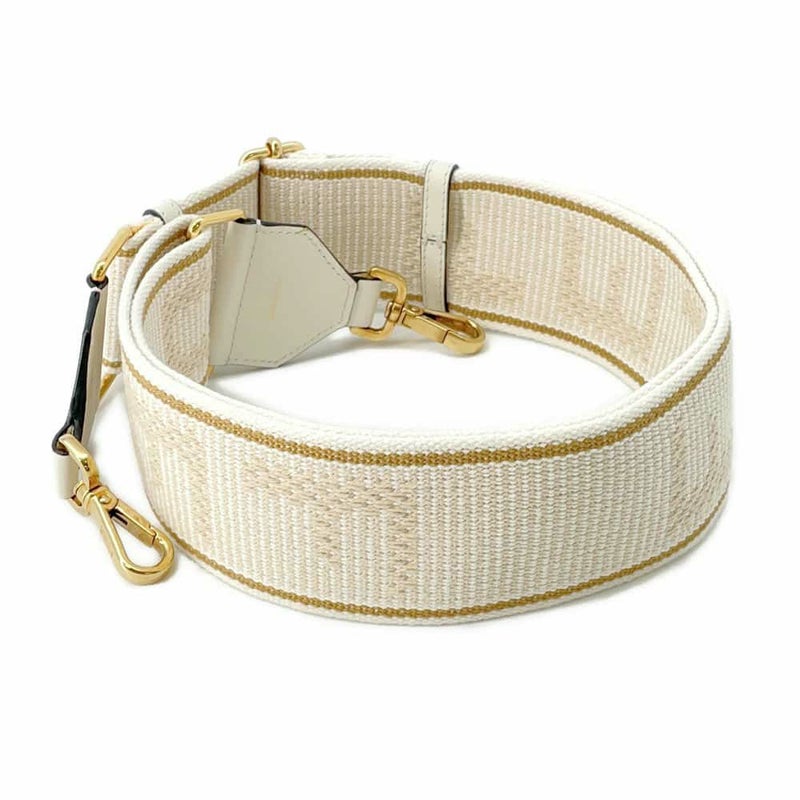 フェンディ ショルダーストラップ ストラップユー キャンバス 8AV134 FENDI 白