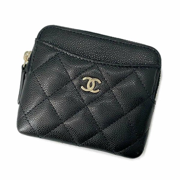 シャネル コインケース マトラッセ ココマーク クラシック ジップコインパース キャビアスキン AP2061 CHANEL 黒 財布 小銭入れ