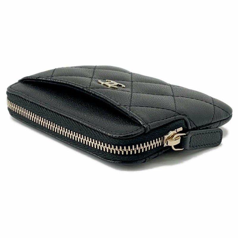 シャネル コインケース マトラッセ ココマーク クラシック ジップコインパース キャビアスキン AP2061 CHANEL 黒 財布 小銭入れ
