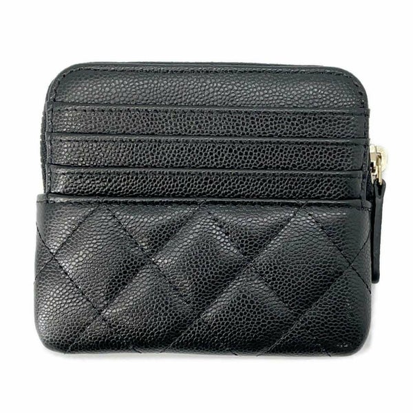 シャネル コインケース マトラッセ ココマーク クラシック ジップコインパース キャビアスキン AP2061 CHANEL 黒 財布 小銭入れ