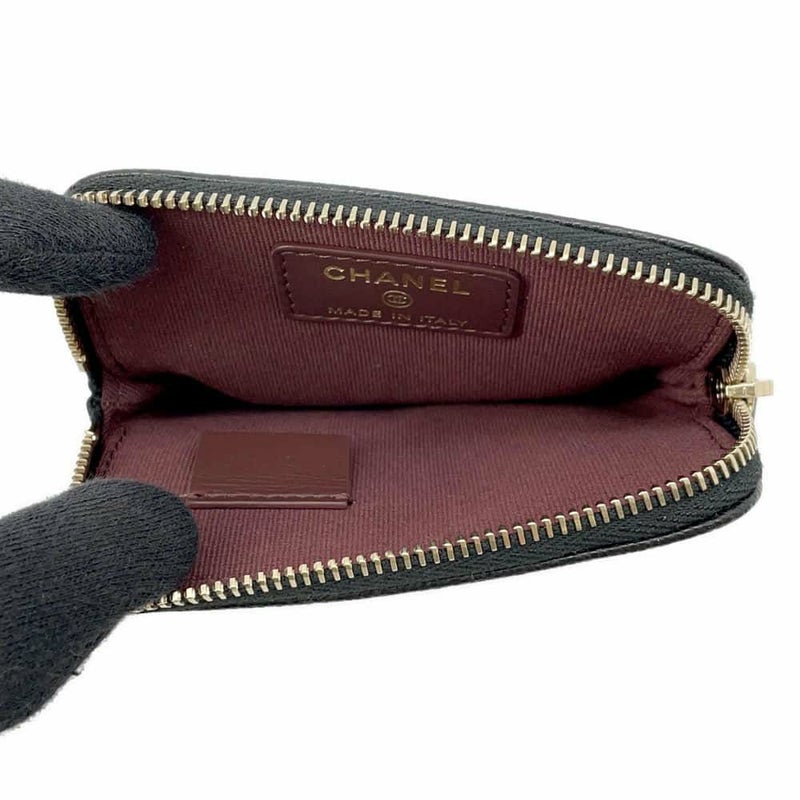 シャネル コインケース マトラッセ ココマーク クラシック ジップコインパース キャビアスキン AP2061 CHANEL 黒 財布 小銭入れ