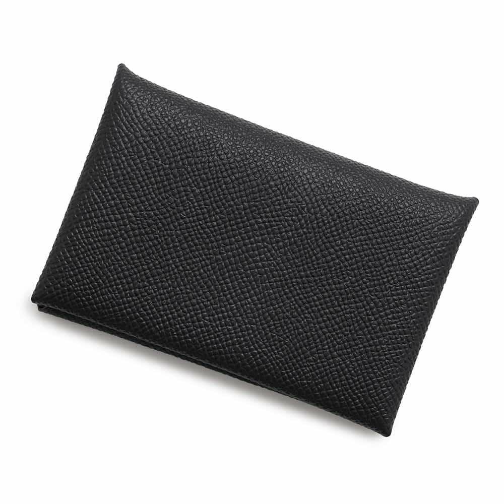エルメス カードケース カルヴィ ブラック エプソン W刻印 HERMES 名刺