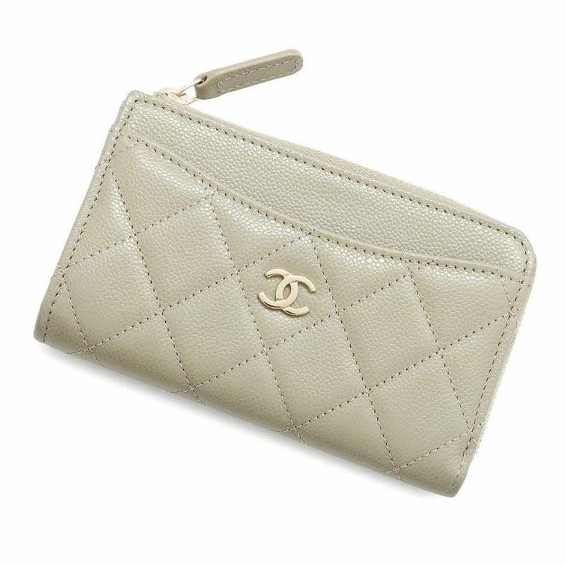 シャネル コインケース マトラッセ ココマーク ソフトキャビアスキン AP3179 フラグメント カードケース