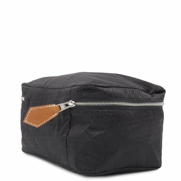 エルメス ポーチ トラベルシルク ミニ トラベルキューブ ブラック/フォーヴ/シルバー金具 シルク/バレニア B刻印 HERMES 黒