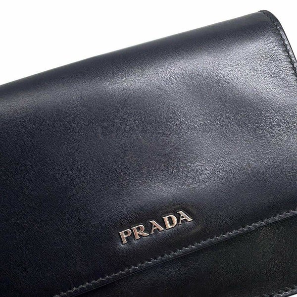 プラダ ショルダーバッグ ロゴ レザー BT1031 PRADA バッグ 黒