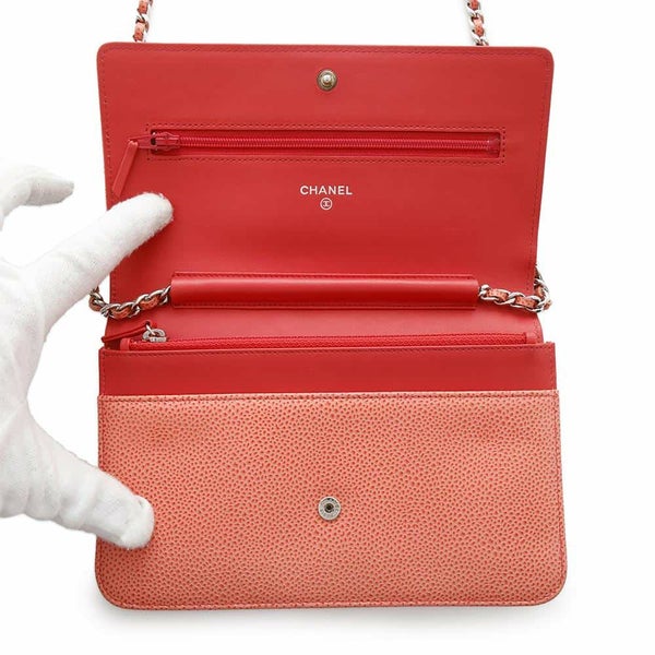 シャネル チェーンウォレット ココマーク キャビアスキン CHANEL 財布