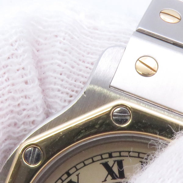 カルティエ サントスオクタゴン SM W2001683 Cartier 腕時計 アイボリー文字盤 クォーツ