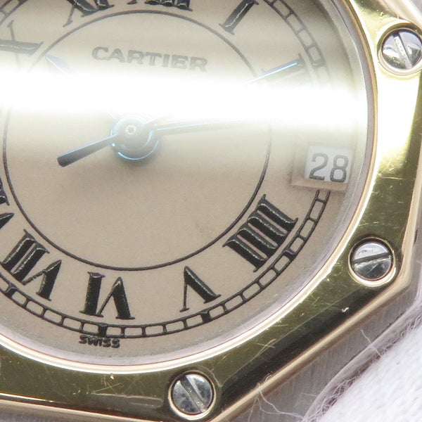 カルティエ サントスオクタゴン SM W2001683 Cartier 腕時計 アイボリー文字盤 クォーツ