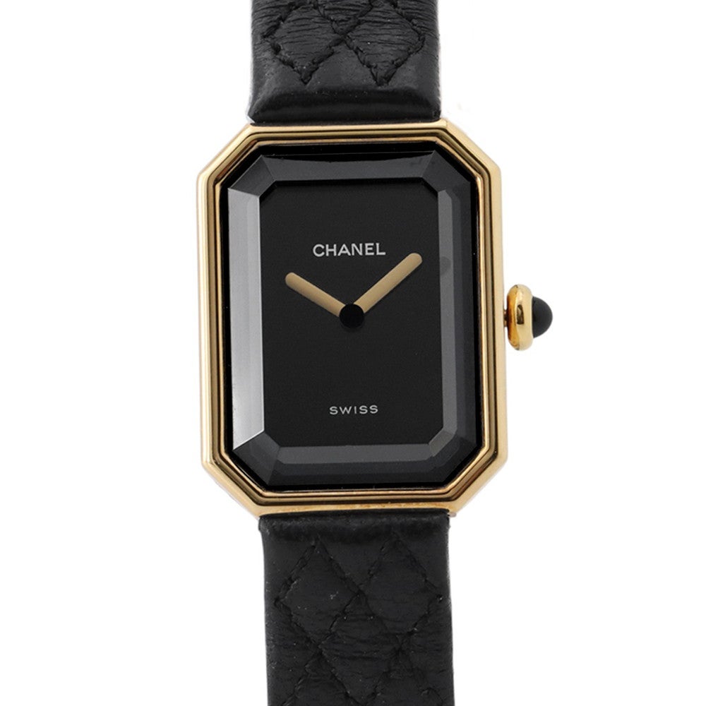 シャネル プルミエール H0090 CHANEL 腕時計 黒文字盤 レディース