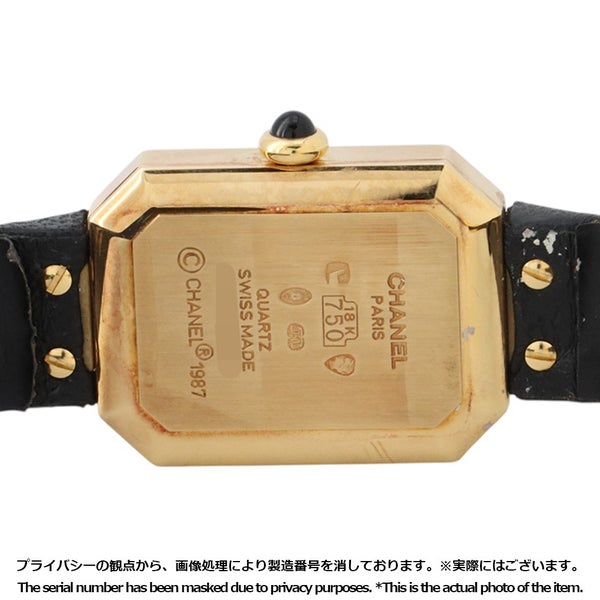 シャネル プルミエール H0090 CHANEL 腕時計 黒文字盤 レディース クォーツ