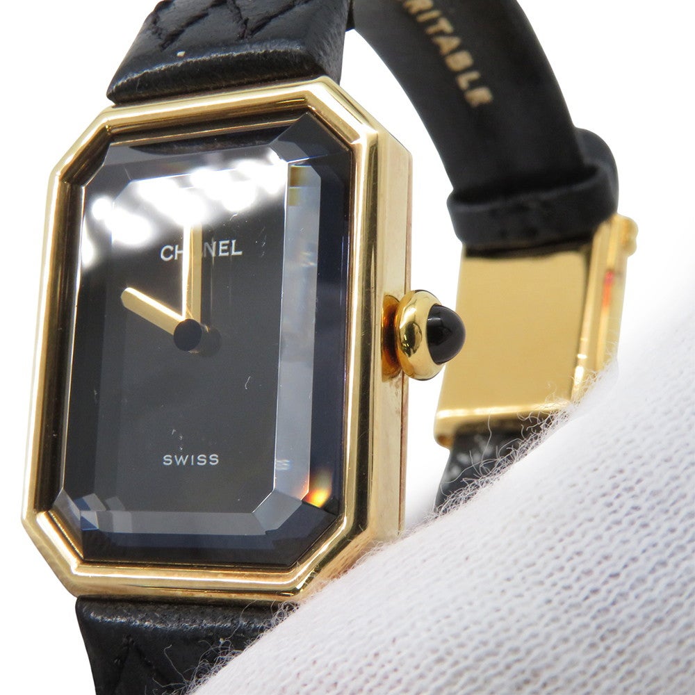 シャネル プルミエール H0090 CHANEL 腕時計 黒文字盤 レディース