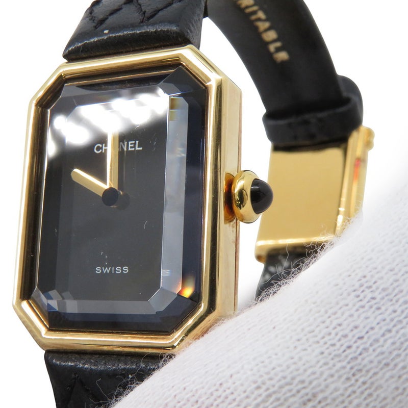シャネル プルミエール H0090 CHANEL 腕時計 黒文字盤 レディース クォーツ