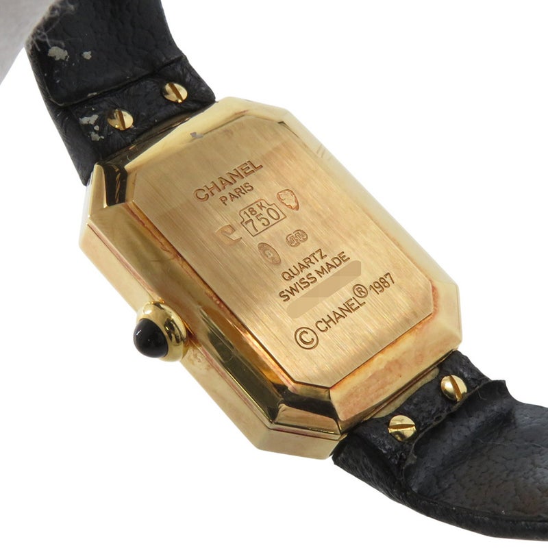 シャネル プルミエール H0090 CHANEL 腕時計 黒文字盤 レディース クォーツ