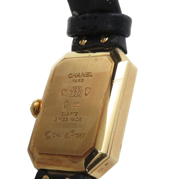 シャネル プルミエール H0090 CHANEL 腕時計 黒文字盤 レディース クォーツ