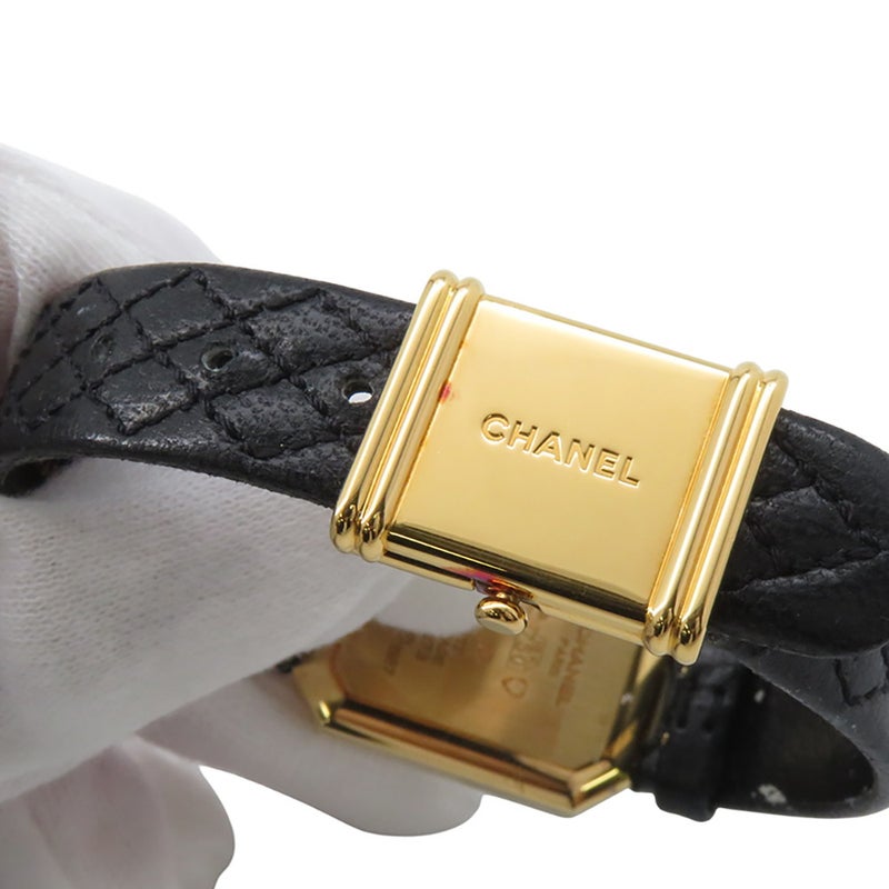 シャネル プルミエール H0090 CHANEL 腕時計 黒文字盤 レディース クォーツ