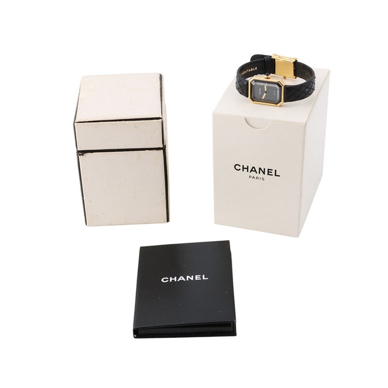 シャネル プルミエール H0090 CHANEL 腕時計 黒文字盤 レディース クォーツ