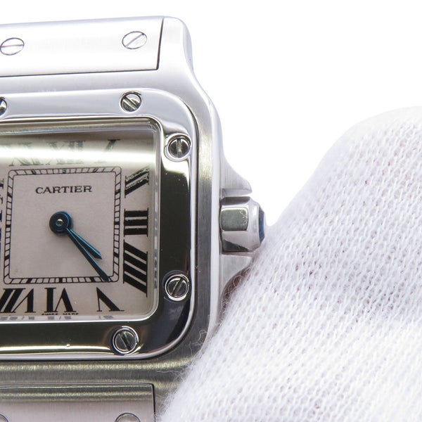 カルティエ サントスガルベ SM W20056D6 Cartier 腕時計 ウォッチ アイボリー文字盤 クォーツ