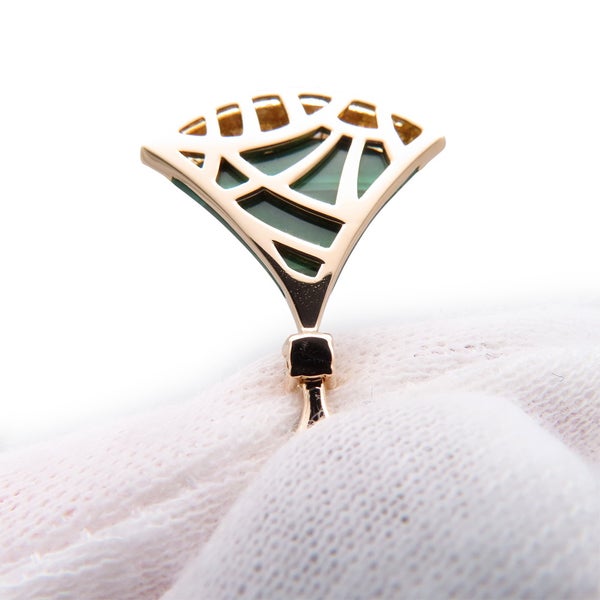ブルガリ ネックレス ディーヴァ ドリーム マラカイト/ダイヤモンド 計0.28ct K18PGピンクゴールド 351143 BVLGARI ペンダント