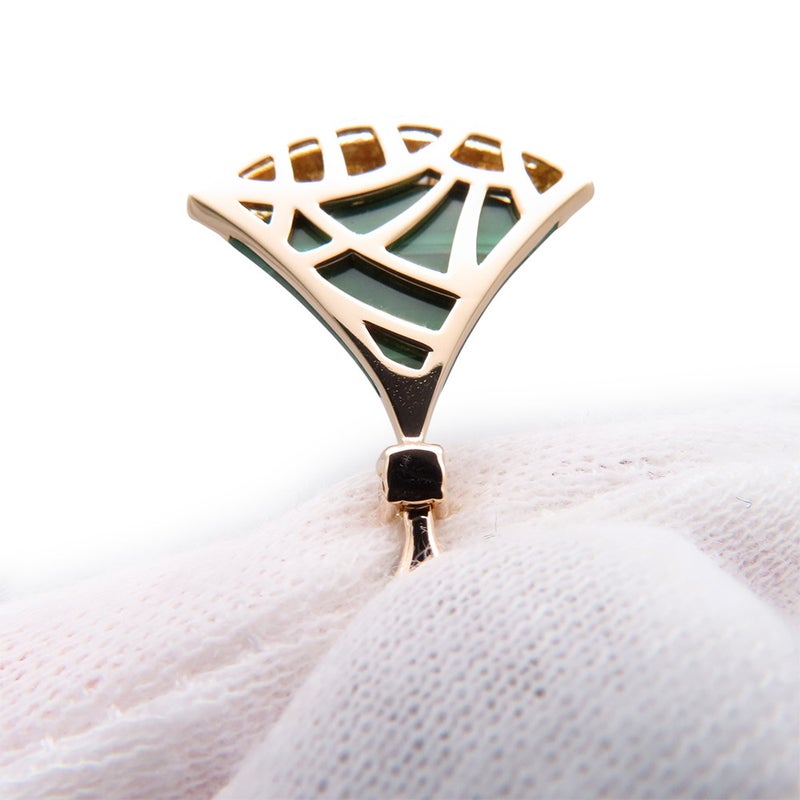 ブルガリ ネックレス ディーヴァ ドリーム マラカイト/ダイヤモンド 計0.28ct K18PGピンクゴールド 351143 BVLGARI ペンダント