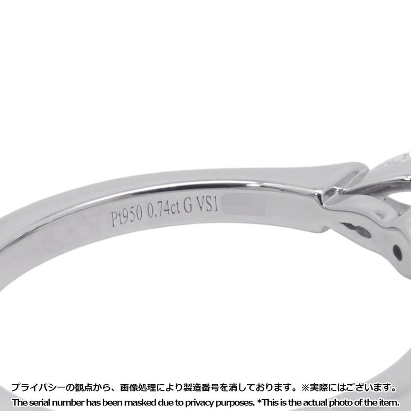 グラフ リング プロミス ラウンド ダイヤモンド エンゲージメント ダイヤ 中石0.74ct Pt950プラチナ サイズ約8号 GIA鑑定書付き 指輪