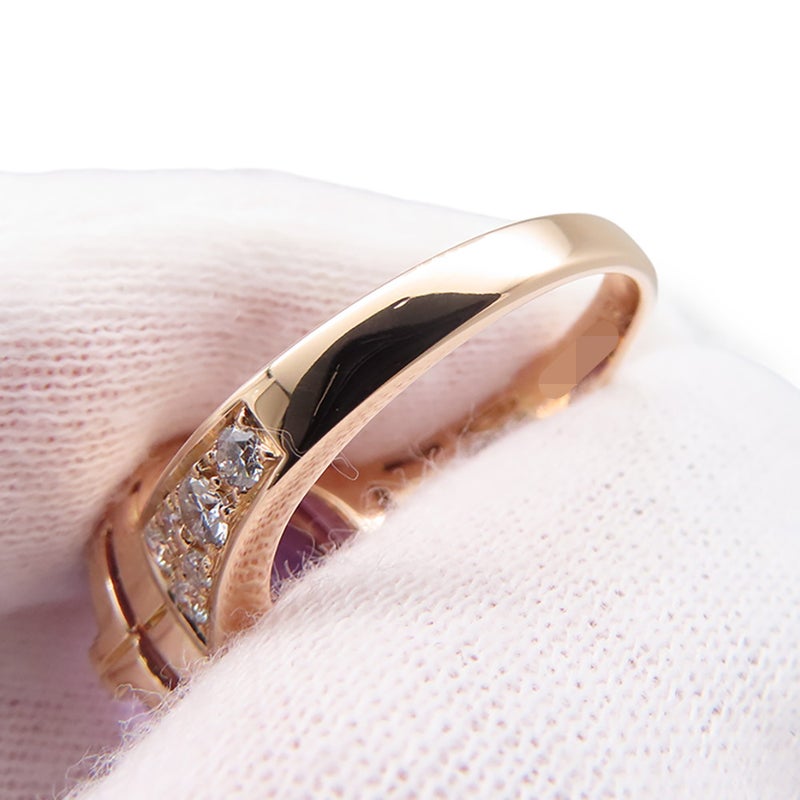 ブルガリ リング パレンテシ カクテル アメシスト/ダイヤモンド K18PGピンクゴールド 約14号 AN855181 BVLGARI 指輪