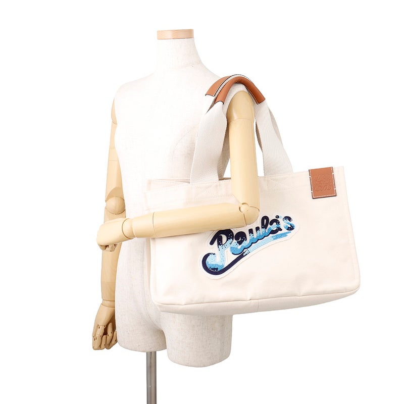 ロエベ トートバッグ パウラズイビザ カンバス キャンバス レザー A716C68X02 LOEWE
