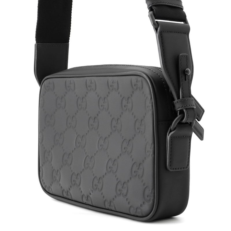 グッチ ショルダーバッグ GGラバーエフェクト ラバー 771293 GUCCI 黒