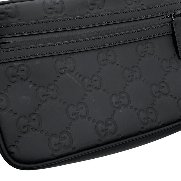 グッチ ショルダーバッグ GGラバーエフェクト ラバー 771293 GUCCI 黒