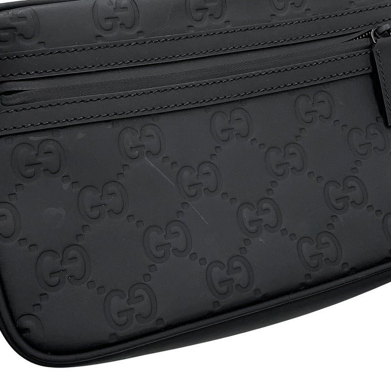 グッチ ショルダーバッグ GGラバーエフェクト ラバー 771293 GUCCI 黒