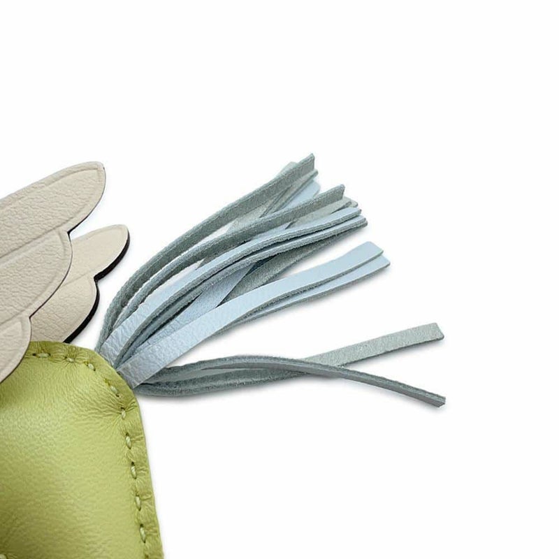 エルメス バッグチャーム ロデオPM ペガサス ジョーヌブルジョン/ブルーブリュム/ナタ ラムスキン Z刻印