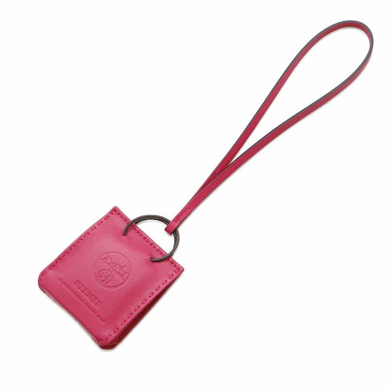 エルメス バッグチャーム ショッパー サックオランジュ ローズメキシコ ラムスキン Y刻印 HERMES 2020年秋冬限定