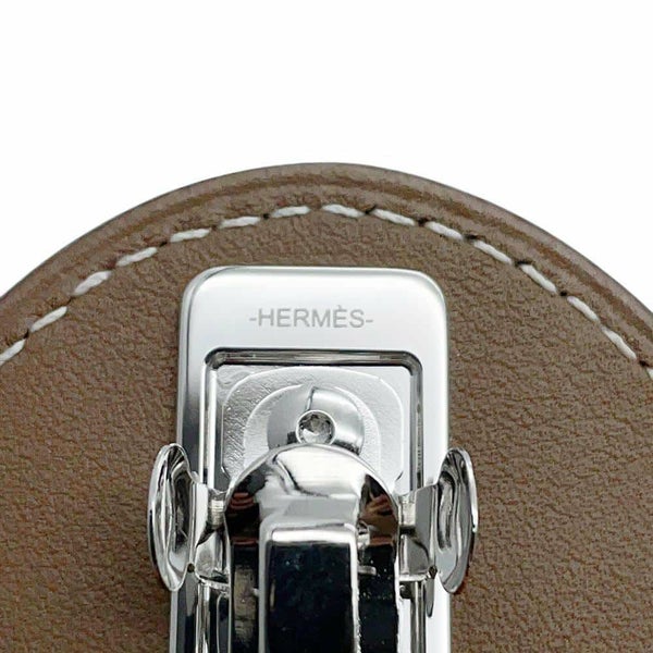 エルメス バレッタ エブリンGM エトゥープ/シルバー金具 スイフト HERMES ヘアアクセサリー ヘアクリップ