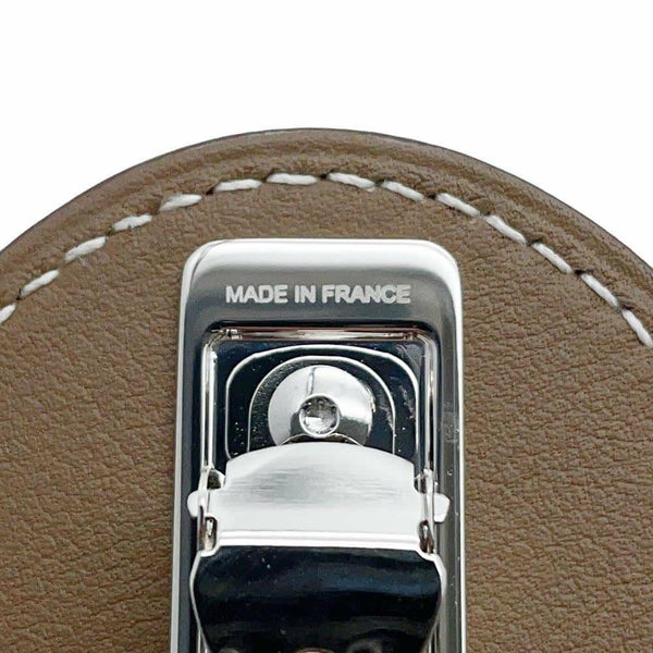 エルメス バレッタ エブリンGM エトゥープ/シルバー金具 スイフト HERMES ヘアアクセサリー ヘアクリップ