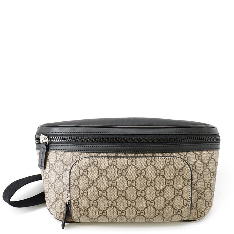 グッチ ボディバッグ GGスプリーム ベルトバッグ 779843 GUCCI ウエストバッグ 黒