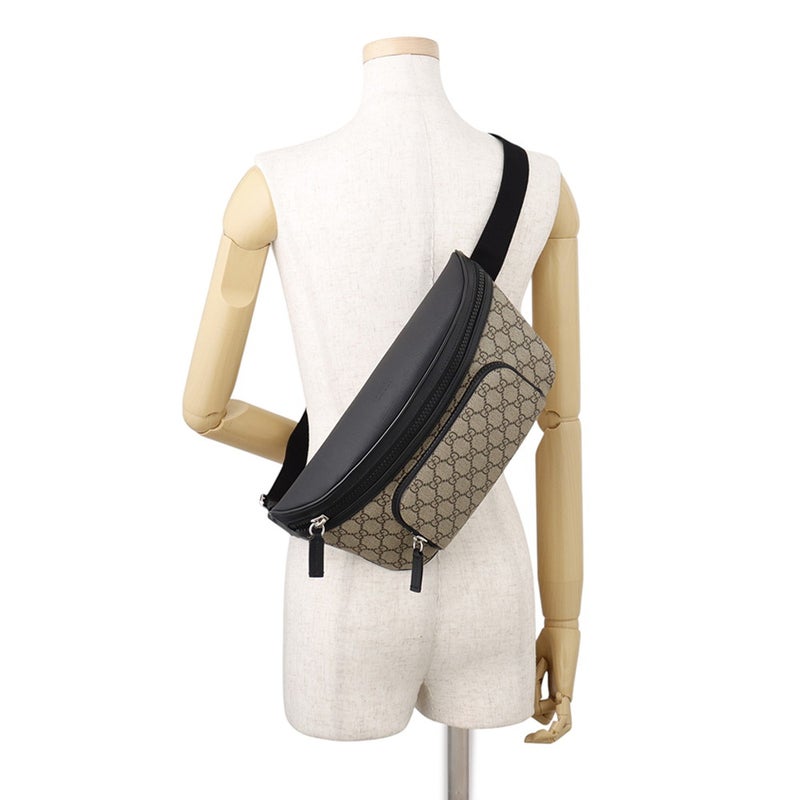 グッチ ボディバッグ GGスプリーム ベルトバッグ 779843 GUCCI ウエストバッグ 黒