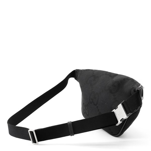 グッチ ボディバッグ ジャンボGG ウエストバッグ キャンバス 696031 GUCCI ベルトバッグ 黒