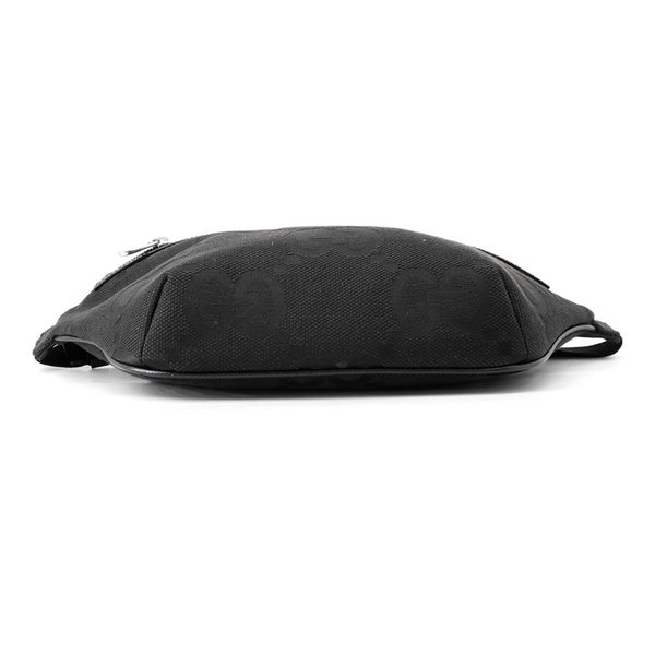 グッチ ボディバッグ ジャンボGG ウエストバッグ キャンバス 696031 GUCCI ベルトバッグ 黒