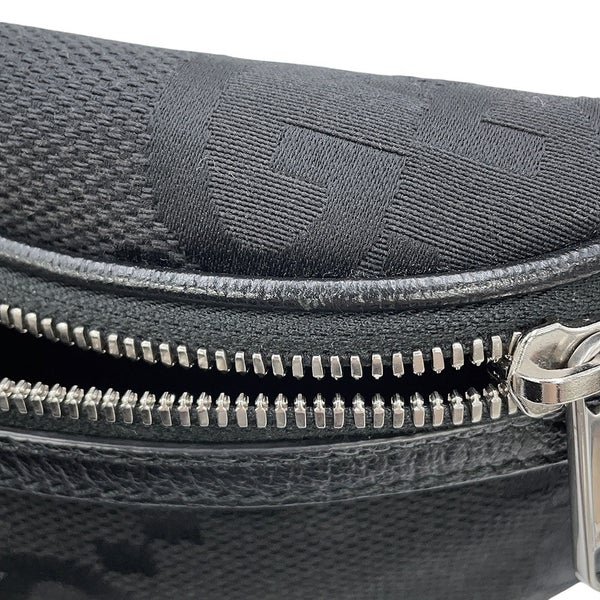 グッチ ボディバッグ ジャンボGG ウエストバッグ キャンバス 696031 GUCCI ベルトバッグ 黒