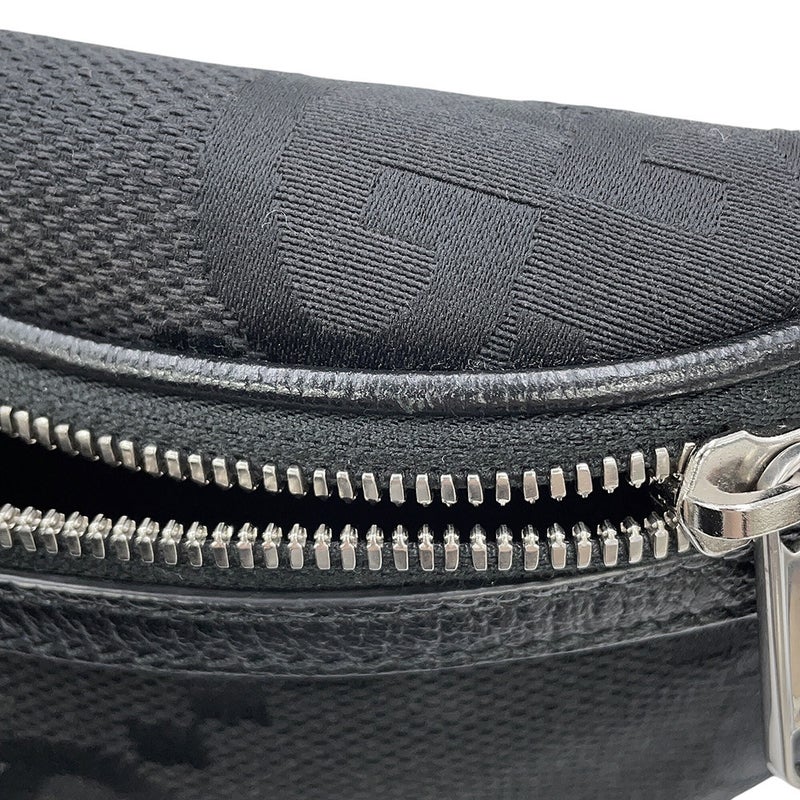 グッチ ボディバッグ ジャンボGG ウエストバッグ キャンバス 696031 GUCCI ベルトバッグ 黒