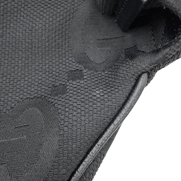 グッチ ボディバッグ ジャンボGG ウエストバッグ キャンバス 696031 GUCCI ベルトバッグ 黒