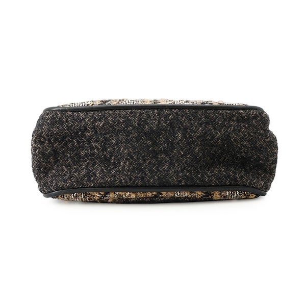 シャネル ワンショルダーバッグ ココマーク マトラッセ ツイード CHANEL 黒 セール品