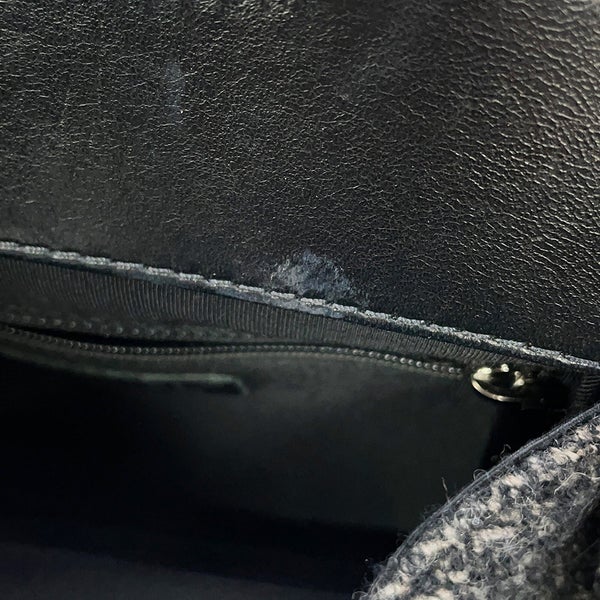 シャネル ワンショルダーバッグ ココマーク マトラッセ ツイード CHANEL 黒 セール品